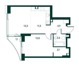 1-BD Apartment Sale, 51.1 sq. m. at Primavera, Volokolamskoye Highway, вл67, Moscow, Russia #2