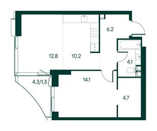 1-BD Apartment Sale, 53.4 sq. m. at Primavera, Volokolamskoye Highway, вл67, Moscow, Russia #3