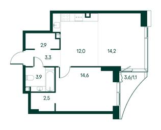 1-BD Apartment Sale, 54.5 sq. m. at Primavera, Volokolamskoye Highway, вл67, Moscow, Russia #3 1-BD Apartment Sale, 54.5 sq. m. at Primavera, Volokolamskoye Highway, вл67, Moscow, Russia #3