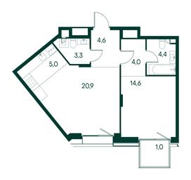 1-BD Apartment Sale, 57.8平方米 at Primavera, Volokolamskoye Highway, вл67, Moscow, Russia #2 1-BD Apartment Sale, 57.8平方米 at Primavera, Volokolamskoye Highway, вл67, Moscow, Russia #2