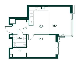 1-BD Apartment Sale, 49.9平方米 at Primavera, Volokolamskoye Highway, вл67, Moscow, Russia #2 1-BD Apartment Sale, 49.9平方米 at Primavera, Volokolamskoye Highway, вл67, Moscow, Russia #2