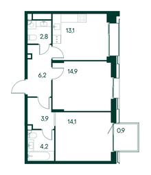 2-BD Apartment Sale, 60.1 sq. m. at Primavera, Volokolamskoye Highway, вл67, Moscow, Russia #2