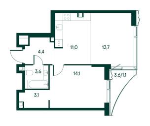 1-BD Apartment Sale, 51平方米 at Primavera, Volokolamskoye Highway, вл67, Moscow, Russia #3 1-BD Apartment Sale, 51平方米 at Primavera, Volokolamskoye Highway, вл67, Moscow, Russia #3