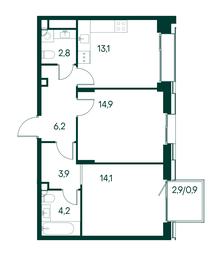 2-BD Apartment Sale, 60.1 sq. m. at Primavera, Volokolamskoye Highway, вл67, Moscow, Russia #3
