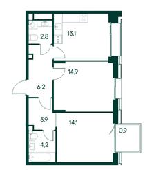 2-BD Apartment Sale, 60.1 sq. m. at Primavera, Volokolamskoye Highway, вл67, Moscow, Russia #2