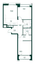 2-BD Apartment Sale, 73.8 sq. m. at Primavera, Volokolamskoye Highway, вл67, Moscow, Russia #2