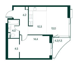 1-BD Apartment Sale, 53.7平方米 at Primavera, Volokolamskoye Highway, вл67, Moscow, Russia #3 1-BD Apartment Sale, 53.7平方米 at Primavera, Volokolamskoye Highway, вл67, Moscow, Russia #3