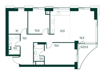 3-BD Apartment Sale, 81.8平方米 at Primavera, Volokolamskoye Highway, вл67, Moscow, Russia #3 3-BD Apartment Sale, 81.8平方米 at Primavera, Volokolamskoye Highway, вл67, Moscow, Russia #3