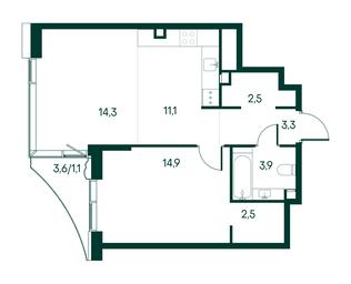 1-BD Apartment Sale, 53.6 sq. m. at Primavera, Volokolamskoye Highway, вл67, Moscow, Russia #3 1-BD Apartment Sale, 53.6 sq. m. at Primavera, Volokolamskoye Highway, вл67, Moscow, Russia #3