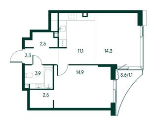 1-BD Apartment Sale, 53.6平方米 at Primavera, Volokolamskoye Highway, вл67, Moscow, Russia #3 1-BD Apartment Sale, 53.6平方米 at Primavera, Volokolamskoye Highway, вл67, Moscow, Russia #3