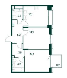 2-BD Apartment Sale, 60.1 sq. m. at Primavera, Volokolamskoye Highway, вл67, Moscow, Russia #2