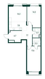 2-BD Apartment Sale, 75.1 sq. m. at Primavera, Volokolamskoye Highway, вл67, Moscow, Russia #2 2-BD Apartment Sale, 75.1 sq. m. at Primavera, Volokolamskoye Highway, вл67, Moscow, Russia #2
