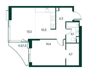 1-BD Apartment Sale, 54 sq. m. at Primavera, Volokolamskoye Highway, вл67, Moscow, Russia #3 1-BD Apartment Sale, 54 sq. m. at Primavera, Volokolamskoye Highway, вл67, Moscow, Russia #3