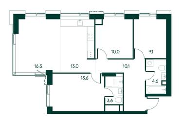 3-BD Apartment Sale, 80.3平方米 at Primavera, Volokolamskoye Highway, вл67, Moscow, Russia #2 3-BD Apartment Sale, 80.3平方米 at Primavera, Volokolamskoye Highway, вл67, Moscow, Russia #2