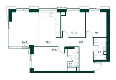 3-BD Apartment Sale, 80.3平方米 at Primavera, Volokolamskoye Highway, вл67, Moscow, Russia #3 3-BD Apartment Sale, 80.3平方米 at Primavera, Volokolamskoye Highway, вл67, Moscow, Russia #3