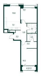 2-BD Apartment Sale, 73.8 sq. m. at Primavera, Volokolamskoye Highway, вл67, Moscow, Russia #3 2-BD Apartment Sale, 73.8 sq. m. at Primavera, Volokolamskoye Highway, вл67, Moscow, Russia #3