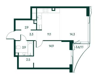 1-BD Apartment Sale, 54平方米 at Primavera, Volokolamskoye Highway, вл67, Moscow, Russia #3 1-BD Apartment Sale, 54平方米 at Primavera, Volokolamskoye Highway, вл67, Moscow, Russia #3