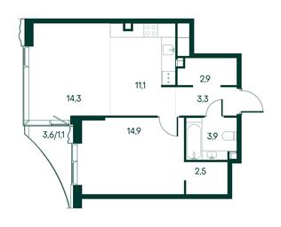 1-BD Apartment Sale, 54 sq. m. at Primavera, Volokolamskoye Highway, вл67, Moscow, Russia #3 1-BD Apartment Sale, 54 sq. m. at Primavera, Volokolamskoye Highway, вл67, Moscow, Russia #3