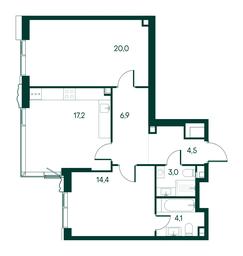 2-BD Apartment Sale, 70.1平方米 at Primavera, Volokolamskoye Highway, вл67, Moscow, Russia #2 2-BD Apartment Sale, 70.1平方米 at Primavera, Volokolamskoye Highway, вл67, Moscow, Russia #2