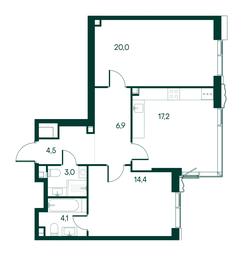2-BD Apartment Sale, 70.1 sq. m. at Primavera, Volokolamskoye Highway, вл67, Moscow, Russia #2 2-BD Apartment Sale, 70.1 sq. m. at Primavera, Volokolamskoye Highway, вл67, Moscow, Russia #2