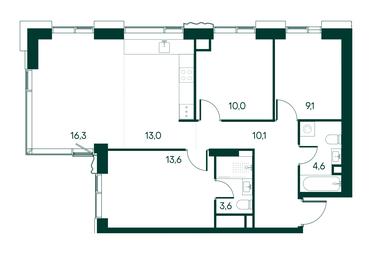 3-BD Apartment Sale, 80.3 sq. m. at Primavera, Volokolamskoye Highway, вл67, Moscow, Russia #3 3-BD Apartment Sale, 80.3 sq. m. at Primavera, Volokolamskoye Highway, вл67, Moscow, Russia #3