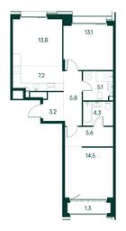 2-BD Apartment Sale, 73.9平方米 at Primavera, Volokolamskoye Highway, вл67, Moscow, Russia #2 2-BD Apartment Sale, 73.9平方米 at Primavera, Volokolamskoye Highway, вл67, Moscow, Russia #2