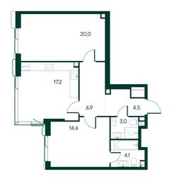 2-BD Apartment Sale, 70.1平方米 at Primavera, Volokolamskoye Highway, вл67, Moscow, Russia #3 2-BD Apartment Sale, 70.1平方米 at Primavera, Volokolamskoye Highway, вл67, Moscow, Russia #3