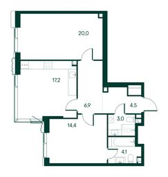 2-BD Apartment Sale, 70.1平方米 at Primavera, Volokolamskoye Highway, вл67, Moscow, Russia #2 2-BD Apartment Sale, 70.1平方米 at Primavera, Volokolamskoye Highway, вл67, Moscow, Russia #2