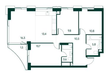 3-BD Apartment Sale, 85.2 sq. m. at Primavera, Volokolamskoye Highway, вл67, Moscow, Russia #2 3-BD Apartment Sale, 85.2 sq. m. at Primavera, Volokolamskoye Highway, вл67, Moscow, Russia #2