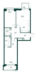 2-BD Apartment Sale, 81.7平方米 at Primavera, Volokolamskoye Highway, вл67, Moscow, Russia #2 2-BD Apartment Sale, 81.7平方米 at Primavera, Volokolamskoye Highway, вл67, Moscow, Russia #2