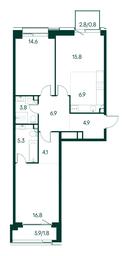2-BD Apartment Sale, 81.7平方米 at Primavera, Volokolamskoye Highway, вл67, Moscow, Russia #3 2-BD Apartment Sale, 81.7平方米 at Primavera, Volokolamskoye Highway, вл67, Moscow, Russia #3