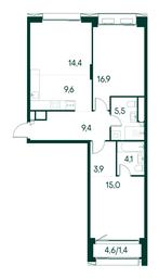 2-BD Apartment Sale, 80.2平方米 at Primavera, Volokolamskoye Highway, вл67, Moscow, Russia #3 2-BD Apartment Sale, 80.2平方米 at Primavera, Volokolamskoye Highway, вл67, Moscow, Russia #3