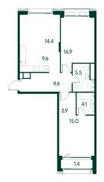 2-BD Apartment Sale, 80.2平方米 at Primavera, Volokolamskoye Highway, вл67, Moscow, Russia #2 2-BD Apartment Sale, 80.2平方米 at Primavera, Volokolamskoye Highway, вл67, Moscow, Russia #2