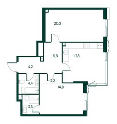 2-BD Apartment Sale, 72.9 sq. m. at Primavera, Volokolamskoye Highway, вл67, Moscow, Russia #3 2-BD Apartment Sale, 72.9 sq. m. at Primavera, Volokolamskoye Highway, вл67, Moscow, Russia #3