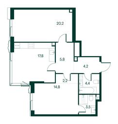 2-BD Apartment Sale, 72.9 sq. m. at Primavera, Volokolamskoye Highway, вл67, Moscow, Russia #3 2-BD Apartment Sale, 72.9 sq. m. at Primavera, Volokolamskoye Highway, вл67, Moscow, Russia #3