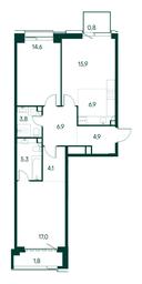 2-BD Apartment Sale, 82平方米 at Primavera, Volokolamskoye Highway, вл67, Moscow, Russia #2