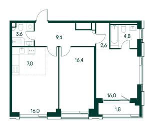 2-BD Apartment Sale, 77.6 sq. m. at Primavera, Volokolamskoye Highway, вл67, Moscow, Russia #2 2-BD Apartment Sale, 77.6 sq. m. at Primavera, Volokolamskoye Highway, вл67, Moscow, Russia #2