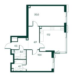 2-BD Apartment Sale, 70.1 sq. m. at Primavera, Volokolamskoye Highway, вл67, Moscow, Russia #3 2-BD Apartment Sale, 70.1 sq. m. at Primavera, Volokolamskoye Highway, вл67, Moscow, Russia #3