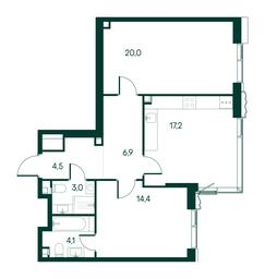 2-BD Apartment Sale, 70.1 sq. m. at Primavera, Volokolamskoye Highway, вл67, Moscow, Russia #2 2-BD Apartment Sale, 70.1 sq. m. at Primavera, Volokolamskoye Highway, вл67, Moscow, Russia #2