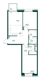 2-BD Apartment Sale, 78.4平方米 at Primavera, Volokolamskoye Highway, вл67, Moscow, Russia #2 2-BD Apartment Sale, 78.4平方米 at Primavera, Volokolamskoye Highway, вл67, Moscow, Russia #2