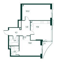 2-BD Apartment Sale, 74 sq. m. at Primavera, Volokolamskoye Highway, вл67, Moscow, Russia #2 2-BD Apartment Sale, 74 sq. m. at Primavera, Volokolamskoye Highway, вл67, Moscow, Russia #2