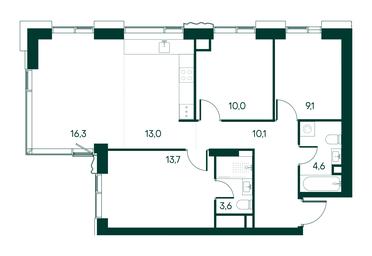 3-BD Apartment Sale, 80.4平方米 at Primavera, Volokolamskoye Highway, вл67, Moscow, Russia #3 3-BD Apartment Sale, 80.4平方米 at Primavera, Volokolamskoye Highway, вл67, Moscow, Russia #3