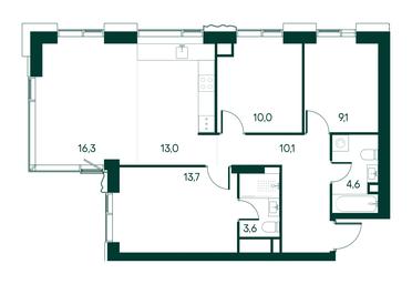 3-BD Apartment Sale, 80.4平方米 at Primavera, Volokolamskoye Highway, вл67, Moscow, Russia #2 3-BD Apartment Sale, 80.4平方米 at Primavera, Volokolamskoye Highway, вл67, Moscow, Russia #2