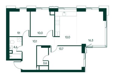 3-BD Apartment Sale, 80.4 sq. m. at Primavera, Volokolamskoye Highway, вл67, Moscow, Russia #3 3-BD Apartment Sale, 80.4 sq. m. at Primavera, Volokolamskoye Highway, вл67, Moscow, Russia #3