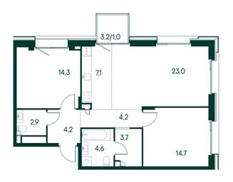 2-BD Apartment Sale, 79.8平方米 at Primavera, Volokolamskoye Highway, вл67, Moscow, Russia #3 2-BD Apartment Sale, 79.8平方米 at Primavera, Volokolamskoye Highway, вл67, Moscow, Russia #3