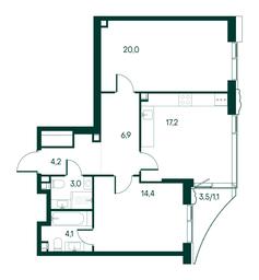 2-BD Apartment Sale, 70.9 sq. m. at Primavera, Volokolamskoye Highway, вл67, Moscow, Russia #3 2-BD Apartment Sale, 70.9 sq. m. at Primavera, Volokolamskoye Highway, вл67, Moscow, Russia #3