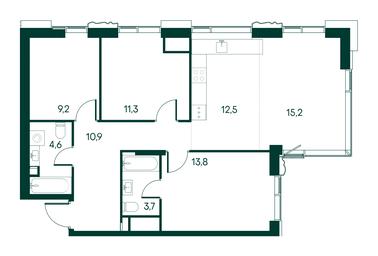 3-BD Apartment Sale, 81.2 sq. m. at Primavera, Volokolamskoye Highway, вл67, Moscow, Russia #2 3-BD Apartment Sale, 81.2 sq. m. at Primavera, Volokolamskoye Highway, вл67, Moscow, Russia #2