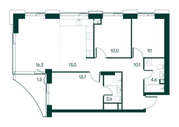 3-BD Apartment Sale, 81.9 sq. m. at Primavera, Volokolamskoye Highway, вл67, Moscow, Russia #2 3-BD Apartment Sale, 81.9 sq. m. at Primavera, Volokolamskoye Highway, вл67, Moscow, Russia #2