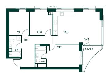 3-BD Apartment Sale, 81.9 sq. m. at Primavera, Volokolamskoye Highway, вл67, Moscow, Russia #3 3-BD Apartment Sale, 81.9 sq. m. at Primavera, Volokolamskoye Highway, вл67, Moscow, Russia #3