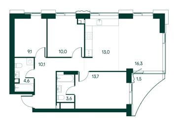 3-BD Apartment Sale, 81.9 sq. m. at Primavera, Volokolamskoye Highway, вл67, Moscow, Russia #2 3-BD Apartment Sale, 81.9 sq. m. at Primavera, Volokolamskoye Highway, вл67, Moscow, Russia #2